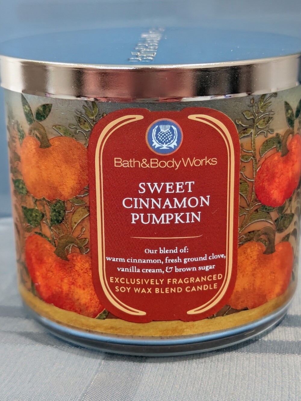 🆕BATH & BODY WORKS Sweet Cinnamon Pumpkin 3 Wick Candle/Decorative Jar